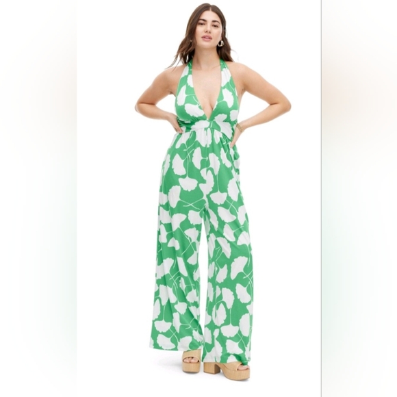 DVF for Target - The Halter Ginkgo Jumpsuit - XS NWT - Picture 1 of 8